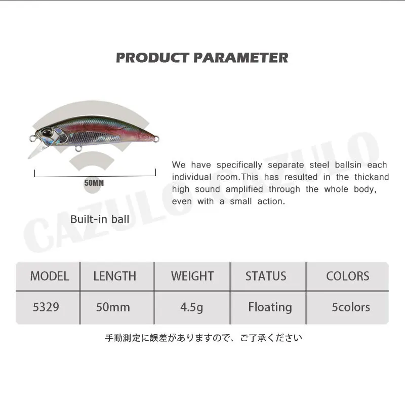 Topwater-señuelo De Pesca De pececillos, cebo duro, Micro flotante, 50mm, 4,5g, Isca, Artificial, peces negros, Leurre - imagen 4