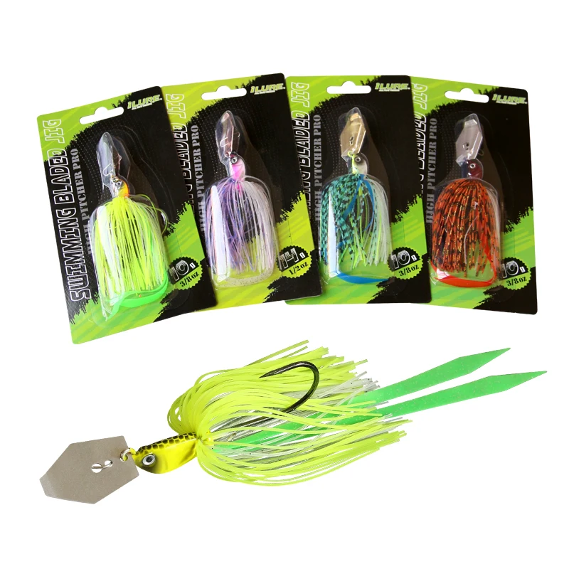 ILURE-señuelo de pesca ChatterBait, cebo de Metal con falda de goma, Swimbait, Wobble Dance Buzzbait para Bass Pike Swim Jig, 7g, 10g, 14g - imagen 3