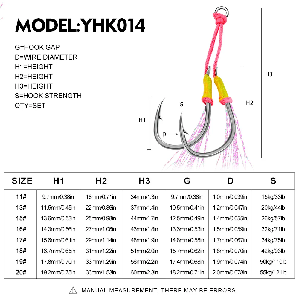 PROBEROS High Carbon Steel Fishing Hooks Jig Artificial Bait Hook Lure Fishing Essential - imagen 2