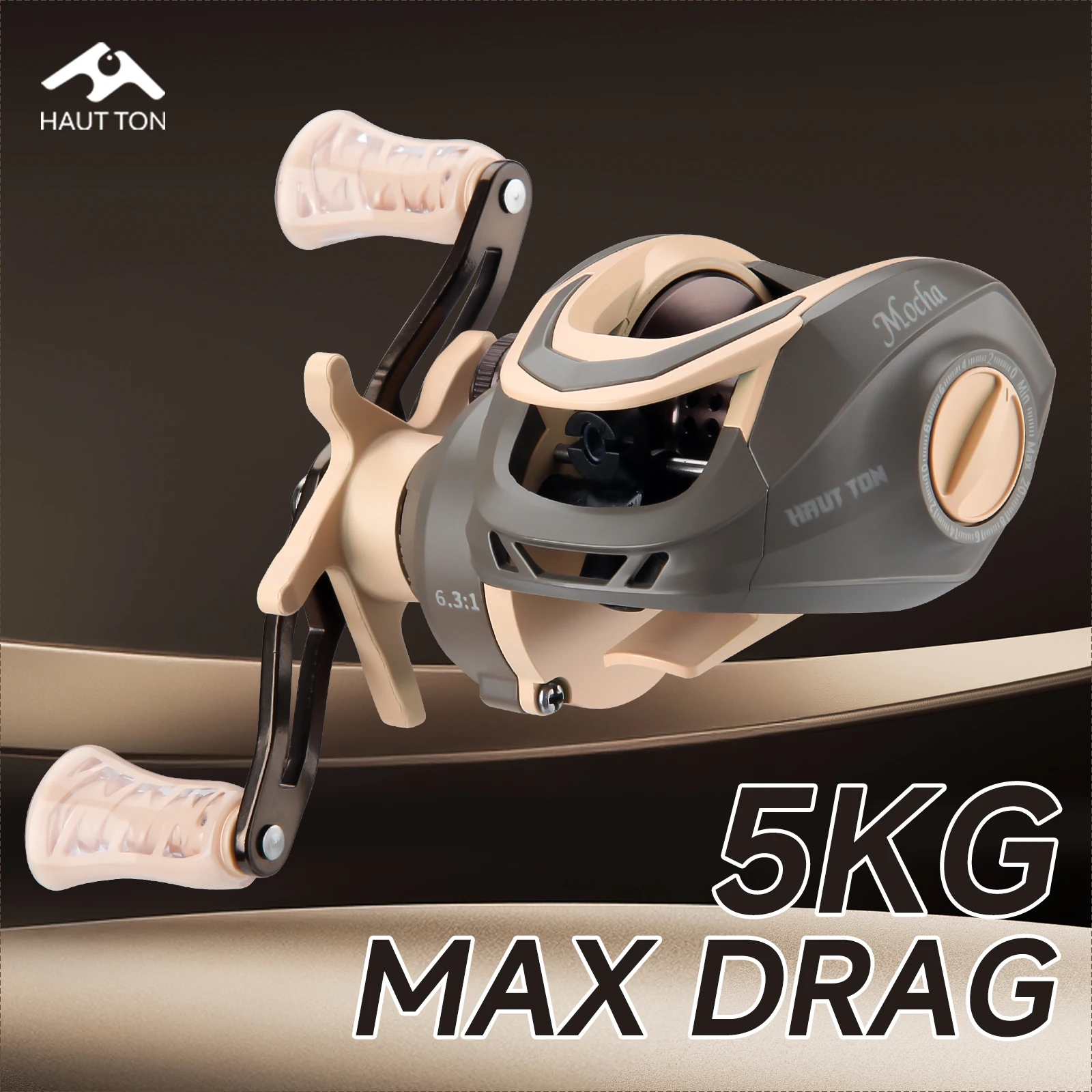 Carrete baitcaster MCA150S Brown – Freno magnético CNC y balanceo