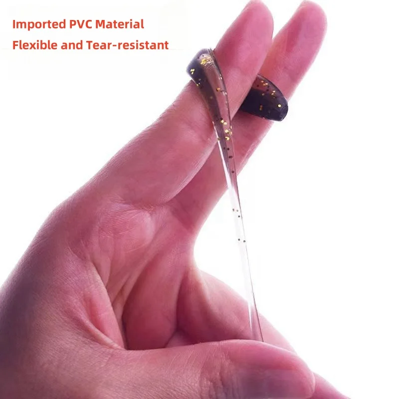 30 Uds cola en T de silicona Color mezclado gusano suave 55mm 1,2g cebo señuelo de pesca Artificial Wobbler Swimbait aparejos de pesca de agua dulce marina - imagen 4