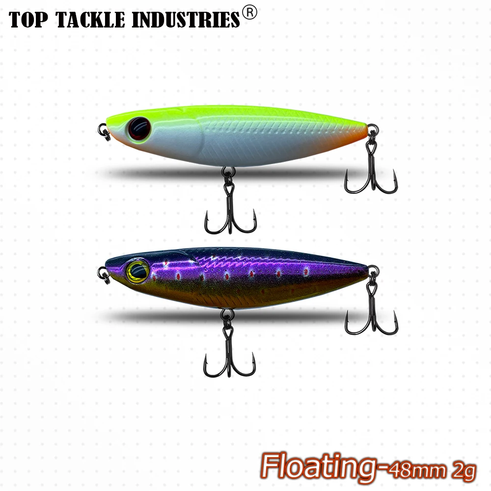 Señuelos de Pesca piezas, cebos de 48mm de longitud, 2g de peso, flotantes, lápiz, perca especialmente diseñada - imagen 3