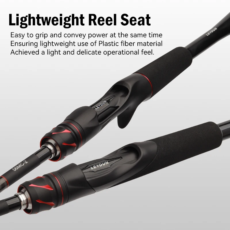 LEYDUN SANJI 1,68 m 1,8 m 1,98 m M cañas de pescar ultraligeras caña giratoria acción rápida guía FUJI caña alimentadora de caña de fundición de carbono - imagen 5