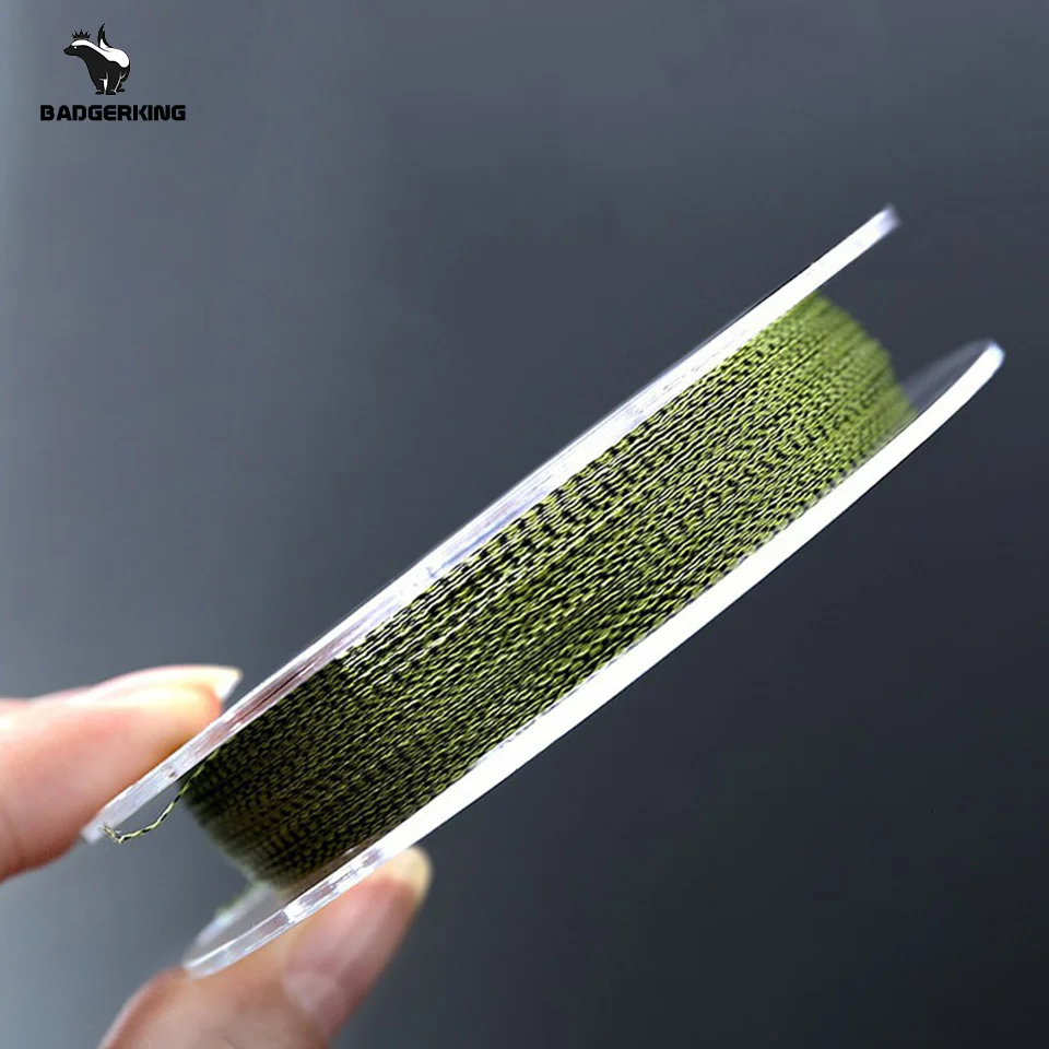 Línea de pesca trenzada de PE de 100m, multifilamento de camuflaje, bajo el agua invisible línea trenzada, 4 cuerdas - imagen 5