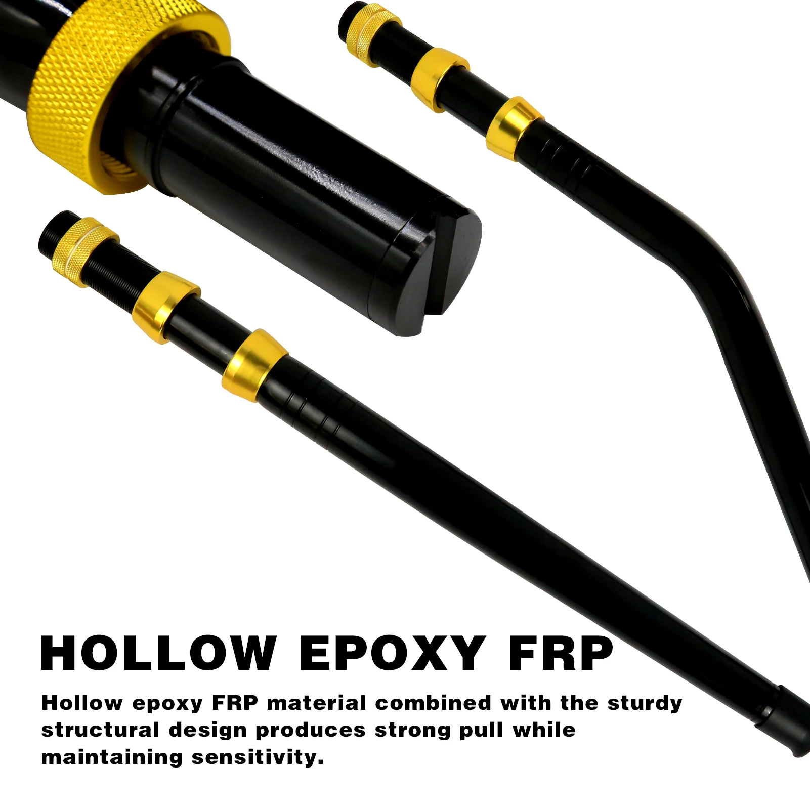 Caña de juego grande de aguas profundas, cañas de pescar para curricán, 100 libras, 130 libras, 2 + 1 guías, mango recto doblado de 5 pies, caña de asiento resistente para agua salada - imagen 5