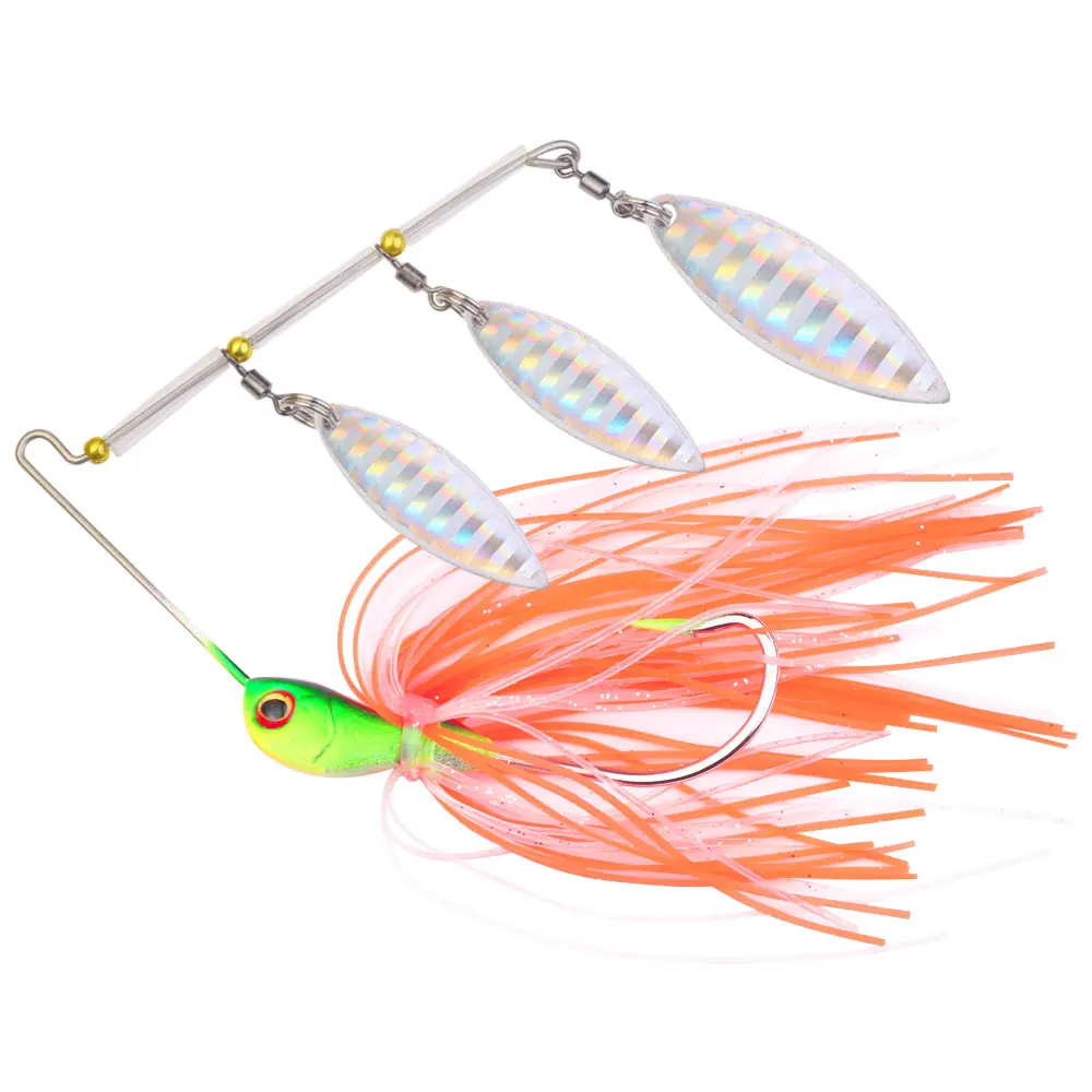 Spinnerbait de tres palas – Señuelo artificial para lucio y lubina - imagen 2