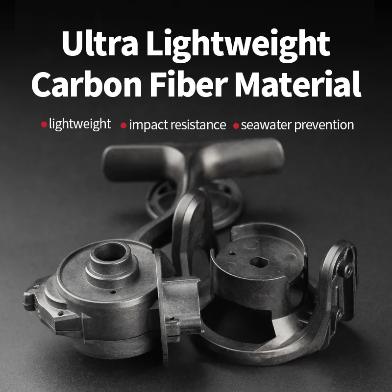 Carrete de pesca LP1000-4000 cuerpo de fibra de carbono carrete giratorio de agarre único/doble carrete de carpa de doble agarre accesorio de pesca - imagen 5