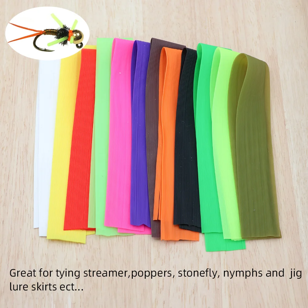 Wifreo Patas de Goma Redondas Silicona para Moscas Streamer - imagen 4