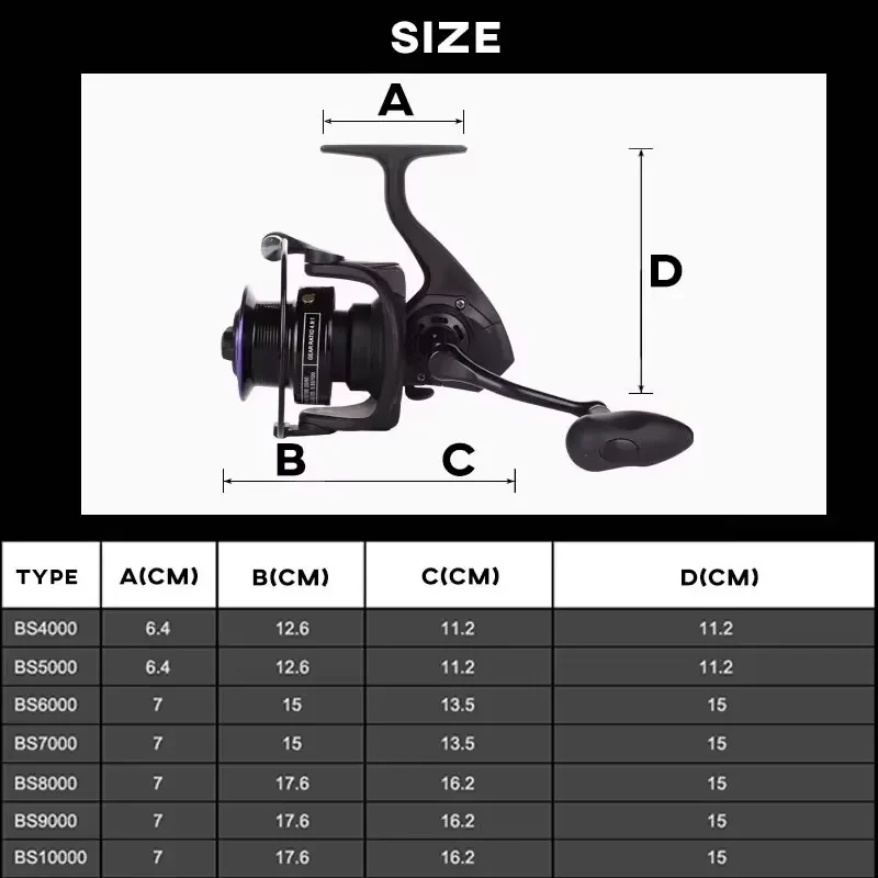 Carrete de pesca ultraligero serie 6000-10000 rueda distante rueda de pesca en hielo 13 + 1 rueda de Metal BB para fundición lejana - imagen 2