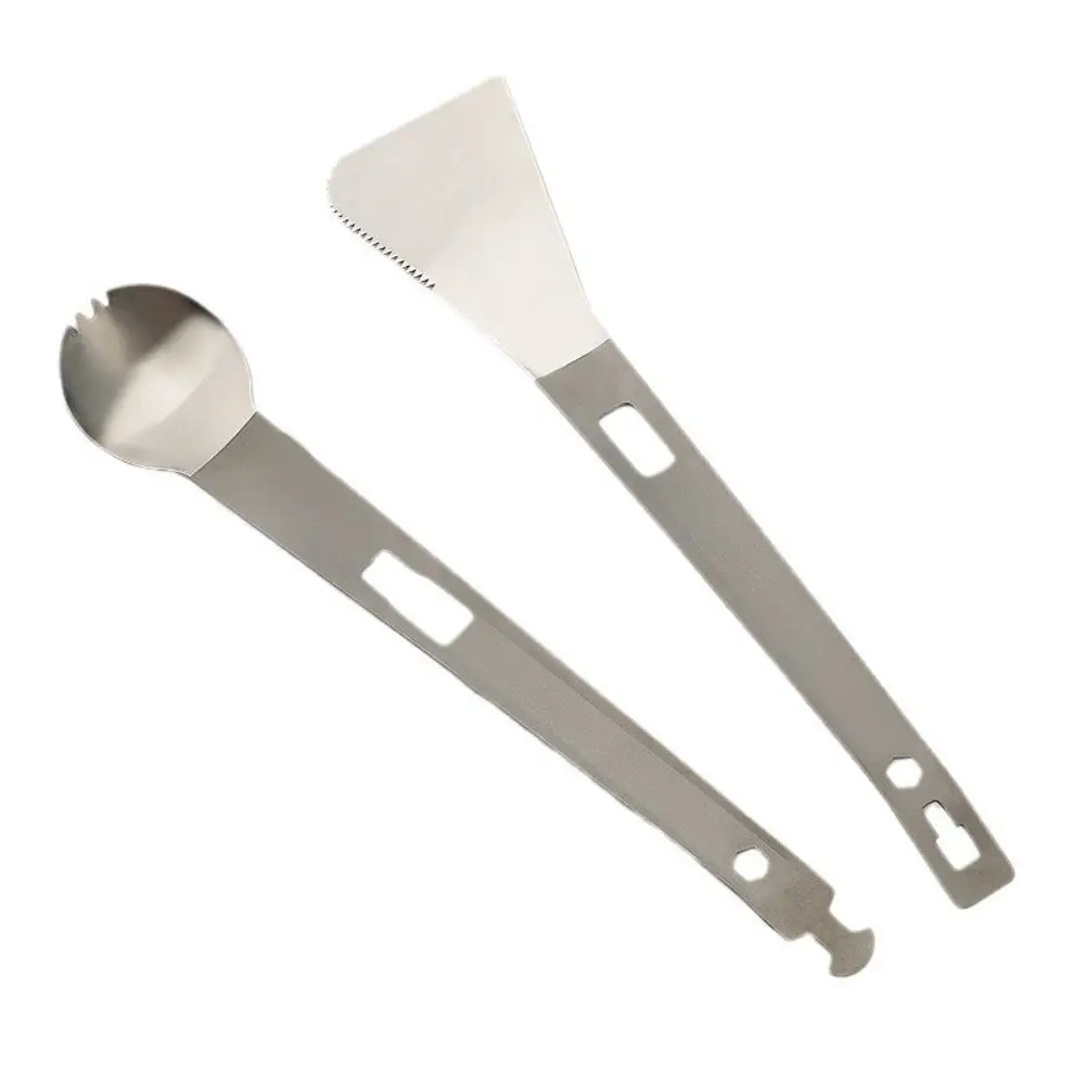 Utensilios de cocina para acampar para barbacoa, vajilla de cocina desmontable y compostable para acampar, verduras cortadas en titanio - imagen 3