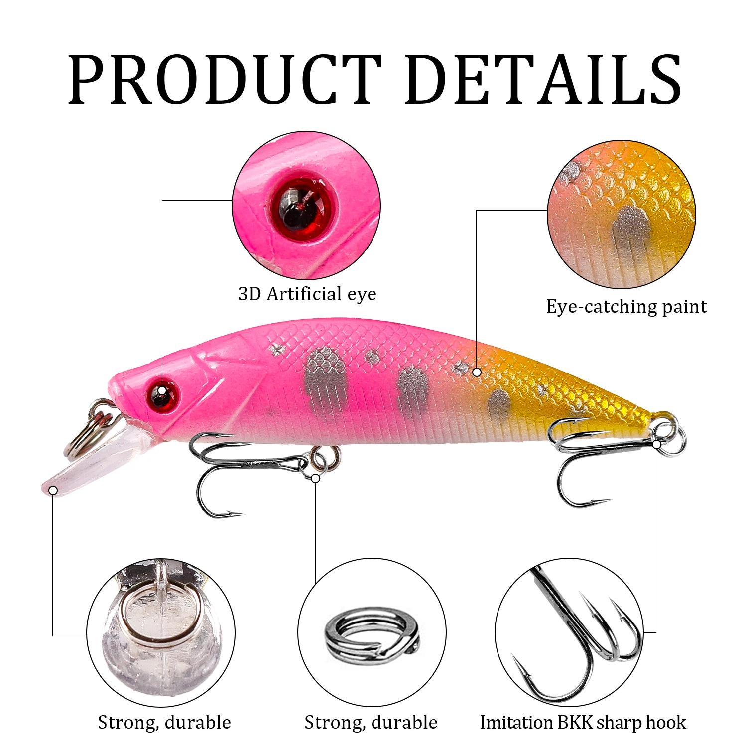 Wobler pececillo que se hunde con plomo – Crankbait para carpa - imagen 3