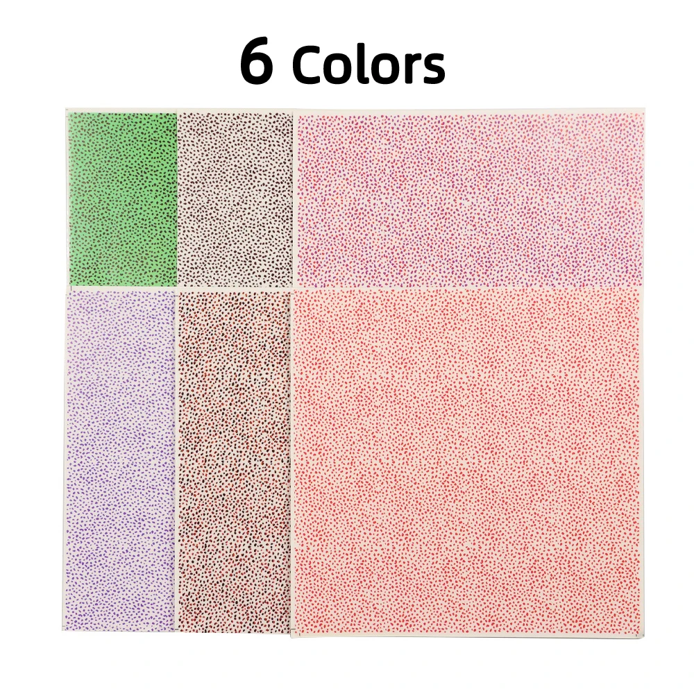 Wifreo 1/6 hojas de pesca de camarones/Scud, envoltura corporal para moscas, piel sintética translúcida y capa fina, diseño moteado, Material para atar moscas - imagen 4