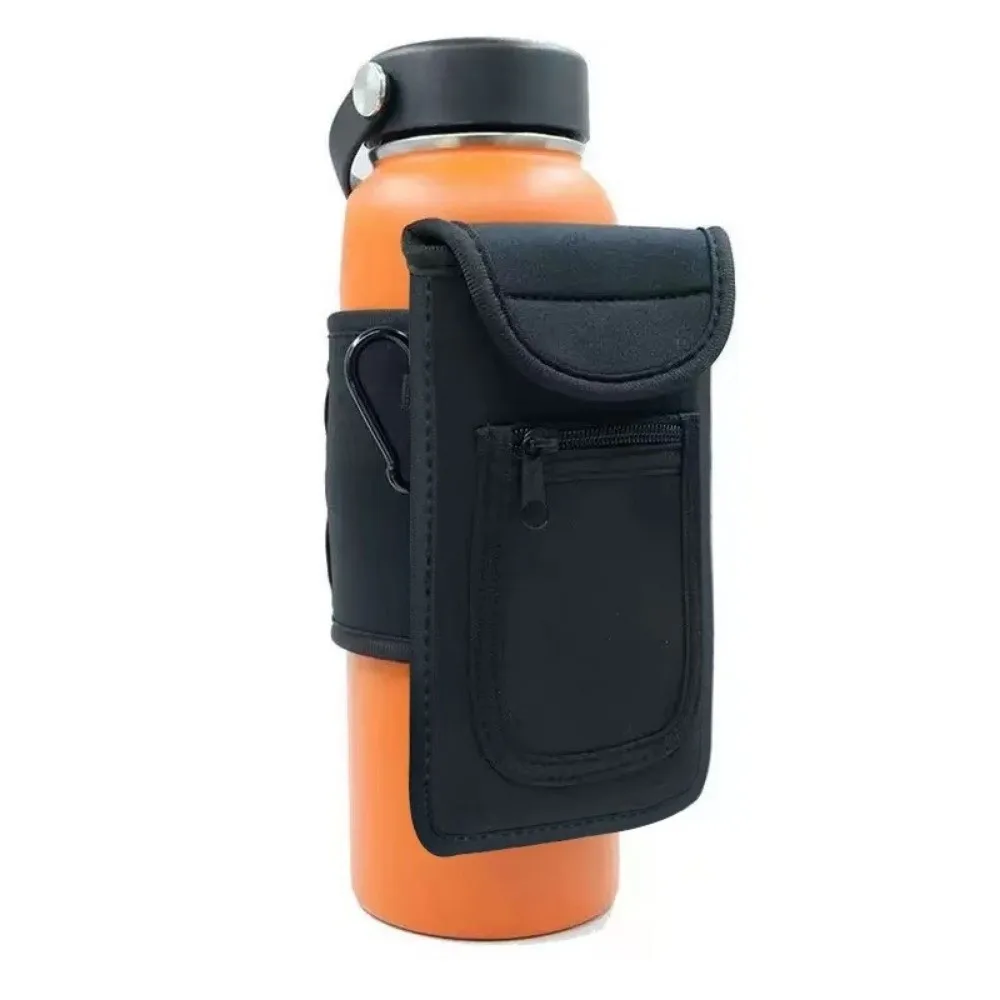 Bolsa portátil para botella de gimnasio, gran capacidad, fácil accesorio, bolsa para botella de agua con mosquetón, soporte para teléfono, bolsa bandolera para gimnasio - imagen 3