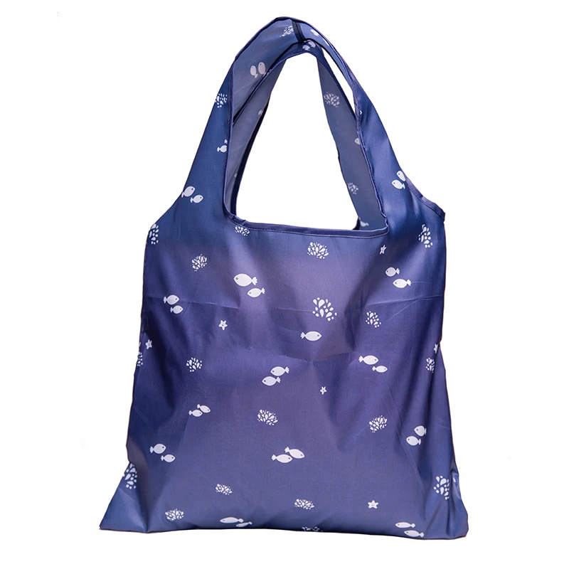 Bolsa de almacenamiento de compras plegable gruesa, bolsa de comestibles reutilizable de gran capacidad, bolso de hombro impermeable para supermercado ecológico