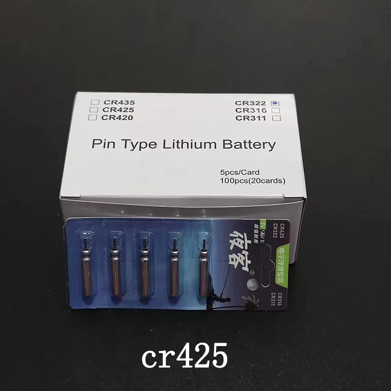 Barra de luz de batería para flotador de pesca, accesorio de aparejos de pesca nocturna, no recargable, CR425, CR322, CR311, J506, 100 unidades por lote - imagen 3