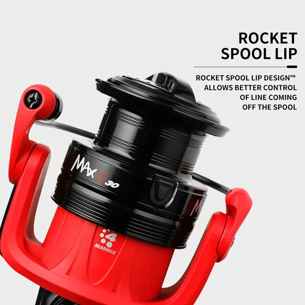 MaxX-carrete giratorio 3 + 1BB con marco de grafito ligero, carrete de pesca de aluminio mecanizado, mango izquierdo y derecho, 500-6000 - imagen 4