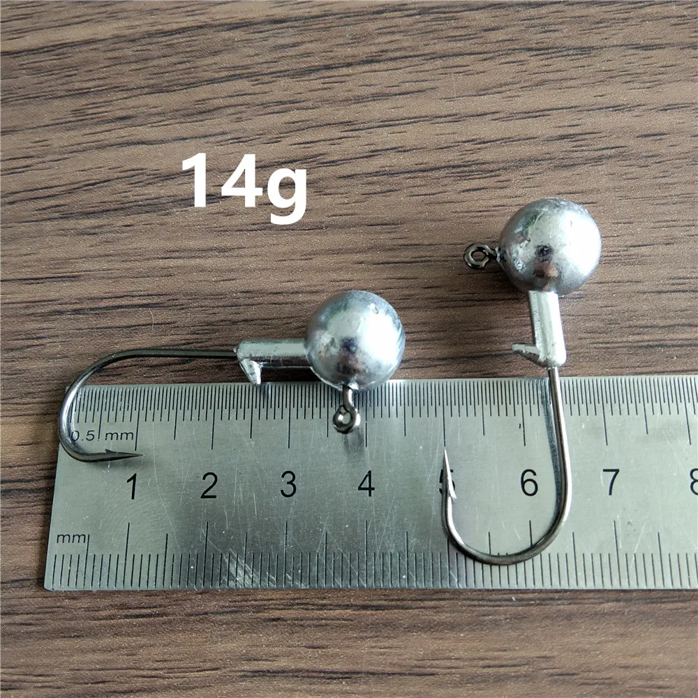 Anzuelos de pesca de gusano, señuelo suave, cabeza de plantilla de plomo, cebo Artificial, aparejos de pesca, 7g, 10g, 14g, 18g, 21g - imagen 2