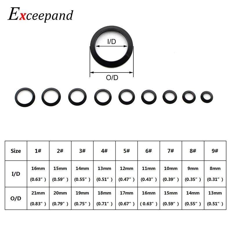 Exceepand-Adaptador de ajuste de anillo decorativo para comprobar bobinado de aluminio, piezas de mantenimiento de reparación de construcción de caña de pescar - imagen 3