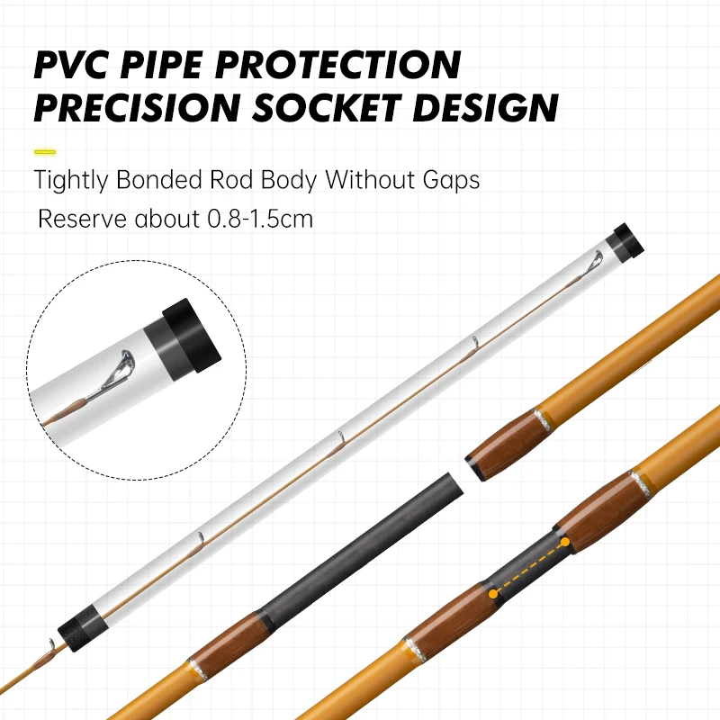 Caña de pescar de trucha Hunthouse UL, señuelo ultraligero de fundición giratoria WT 0,2-0,8g 0,8-6g 1,65 m 1,75 m 1,85 m, fibra de carbono de 0,7mm superior ULS - imagen 3