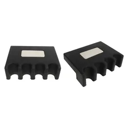 Soporte portatacos negro para mesa de billar – 4 orificios con goma