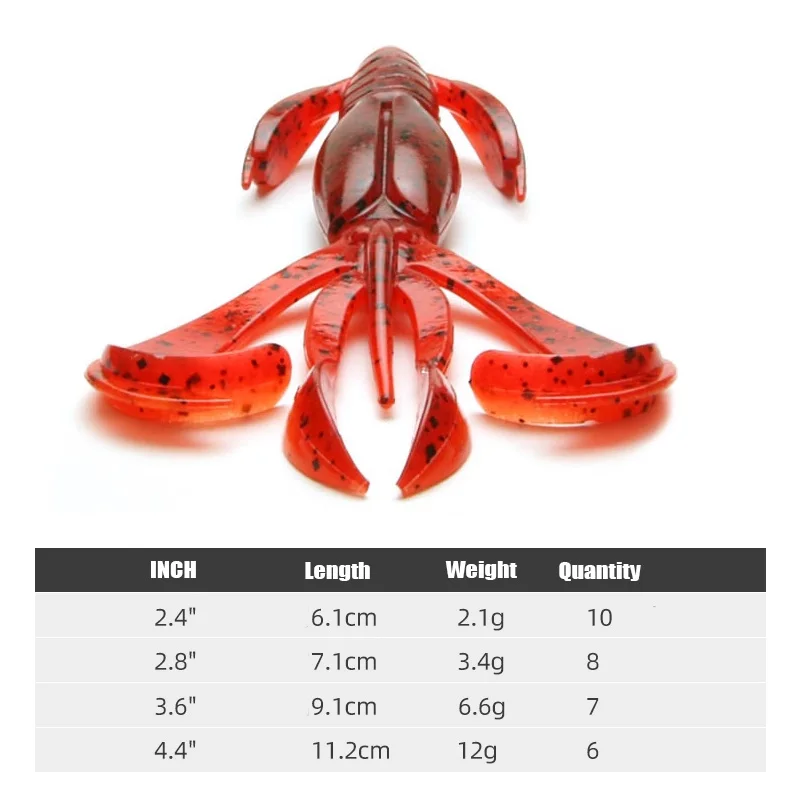 KEITECH Japón Original Crazy Flapper forma de camarón gusanos personalizados 2,4-4,4 pulgadas 2,1-12g señuelo de pesca de acción realista definitiva - imagen 3