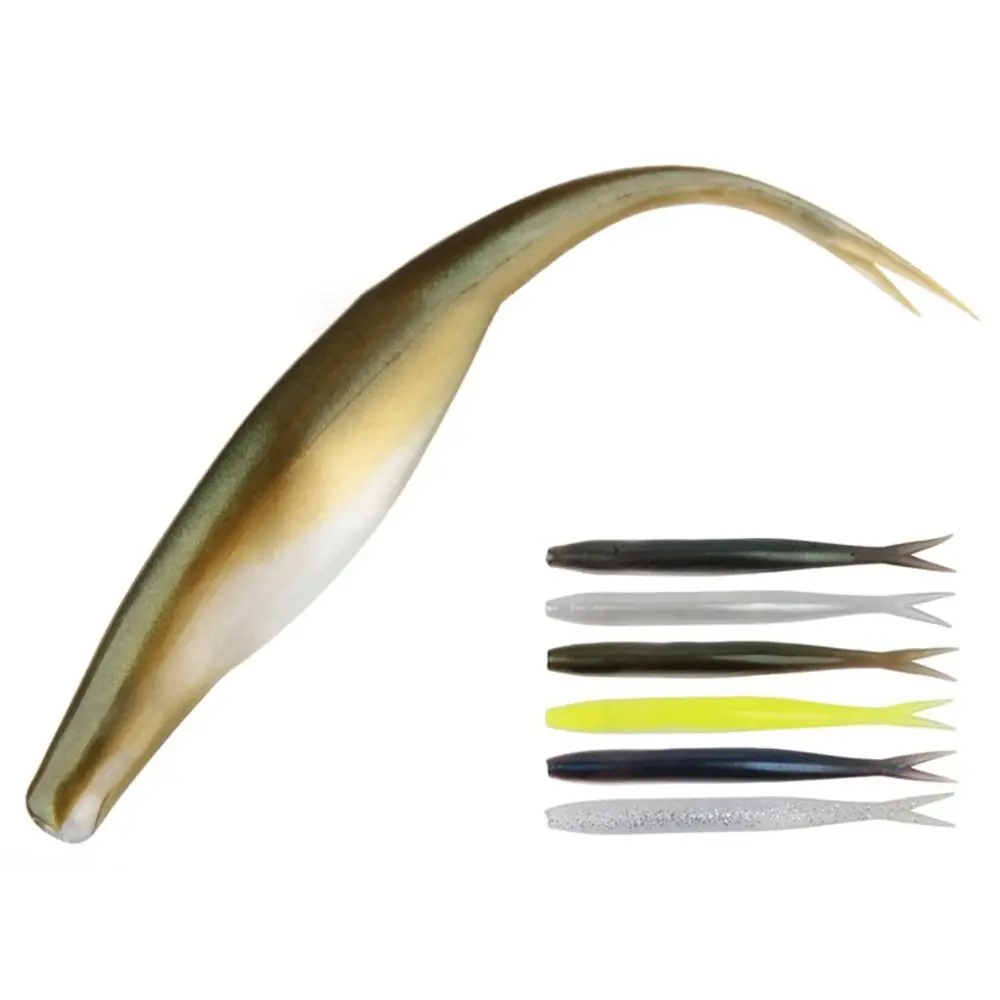 Señuelos de Pesca TPR de colores mezclados, cebo de silicona suave, sábalo, 6g, 12cm, 4 piezas, nuevo - imagen 2