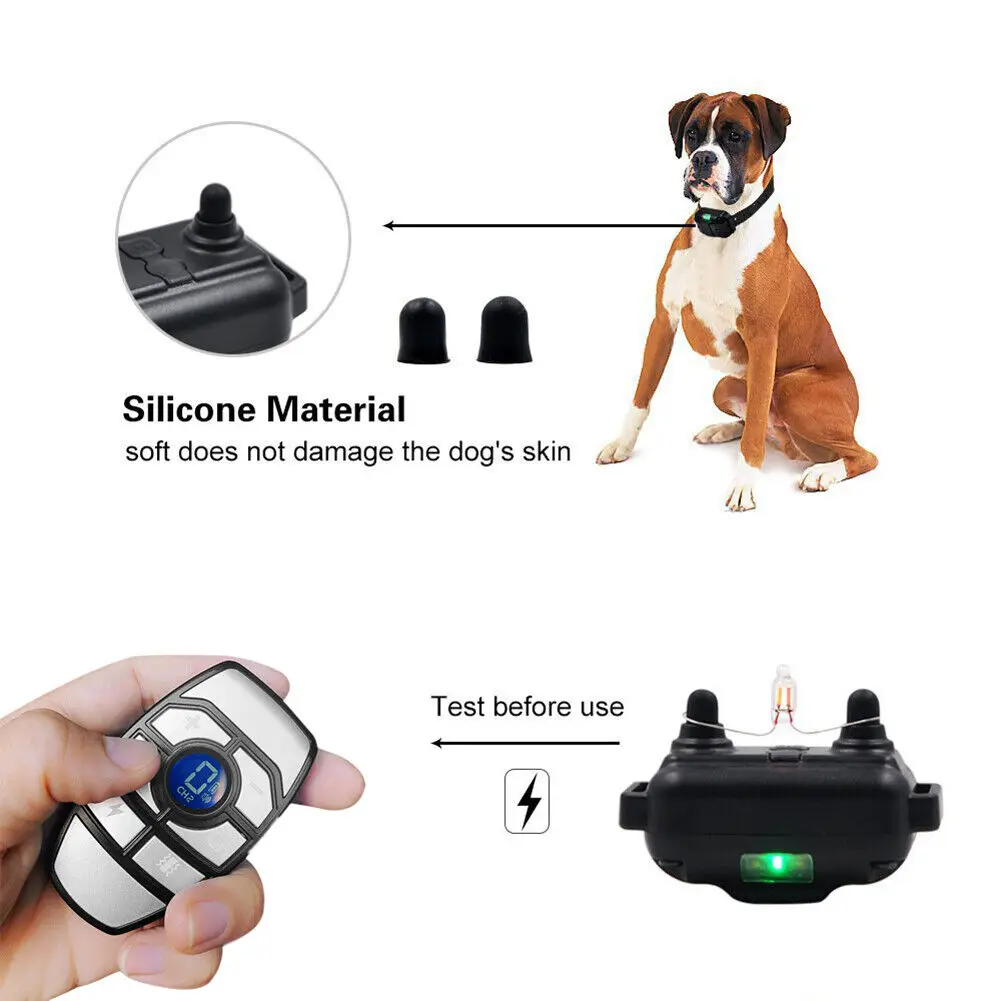 Collar adiestramiento perros control remoto – Sonido vibración choque - imagen 2