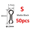 S 50pcs Matte Black