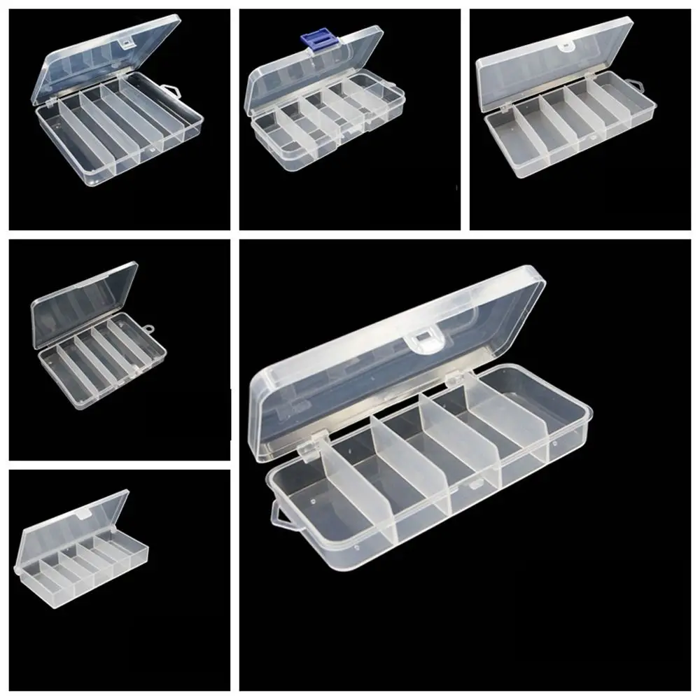 Caja de accesorios para peces con compartimentos ajustables, buen efecto de sellado, cajas transparentes para aparejos de pesca, fácil de usar, profesional - imagen 5