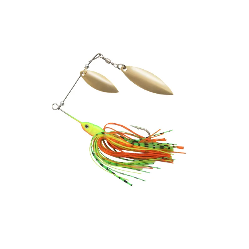 5 uds Spinnerbait cuchara Spinner Wobbler señuelo de Pesca de lubina Metal Jigging Swimbait giratorio Trolling Isca Pesca - imagen 4