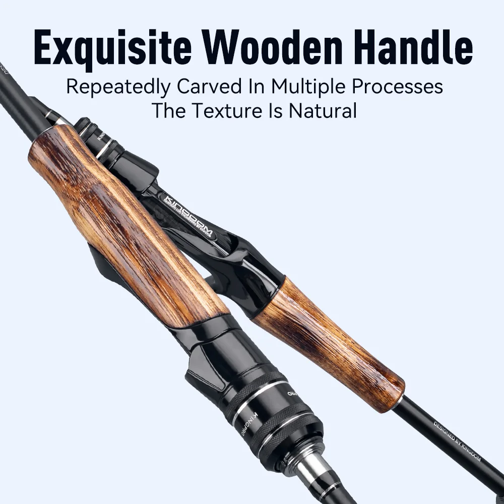 Kingdom Kingpro II caña de pescar giratoria 1,8 m 1,98 m 2,1 m M ML L potencia 2 secciones caña de pescar de fundición de carbono para pesca de lubina - imagen 5