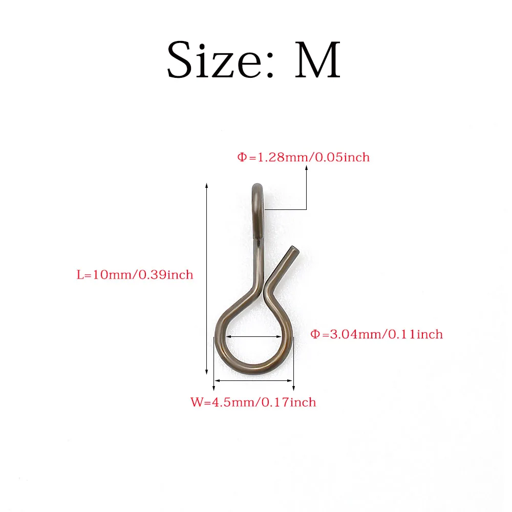 MNFT 50 Uds pesca con mosca Snap cambio rápido para moscas gancho señuelos cerradura de acero inoxidable negro broches de pesca señuelos Clip enlace - imagen 5