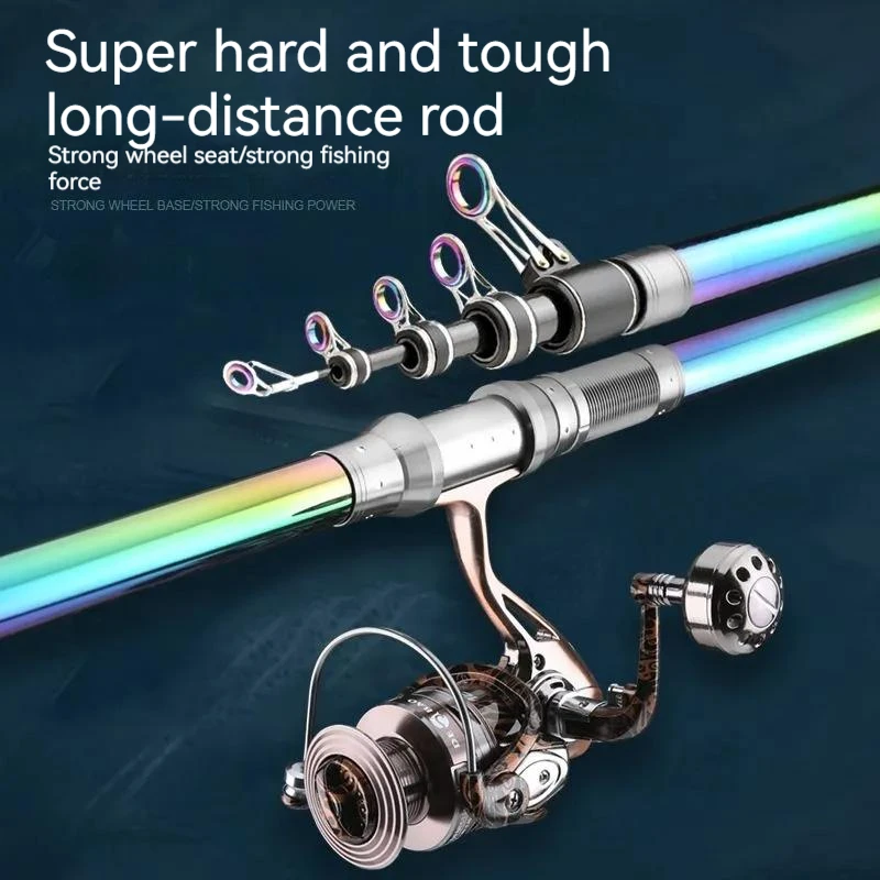 Caña de pescar giratoria telescópica de carbono, accesorio de alimentación giratorio, cebo fundido, 4,5/4,2/3,9/3,6/2,7 M, 50-2,1G - imagen 4