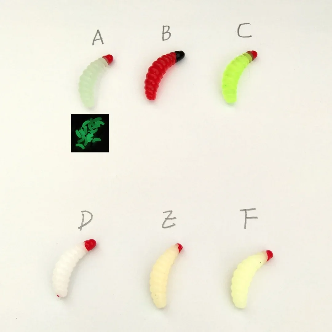 Señuelo de pesca gusano larva amarillo realista señuelo de pesca pan biónico insecto suave anzuelos de señuelo de pesca olor gusanos brillo - imagen 5