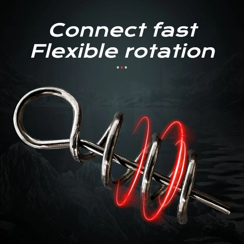 20 piezas accesorios de señuelo de pesca aguja de bloqueo cebo suave Pin de resorte Anti-colgante gancho de manivela inferior gancho de cabeza de plomo aparejos de pesca - imagen 5