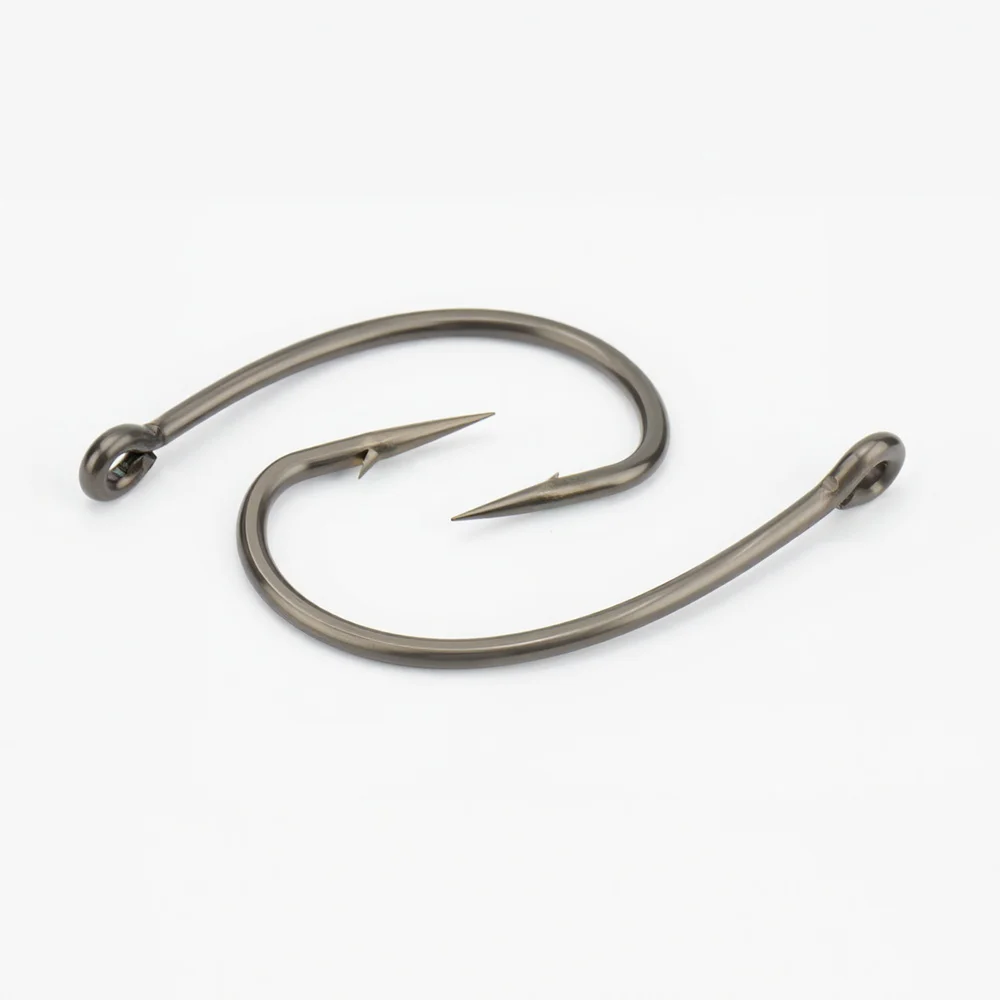 Hirisi 100 Uds. Anzuelos de pesca de carpa con púas de acero inoxidable con revestimiento de alto carbono con ojo 8003 accesorios de pesca - imagen 5
