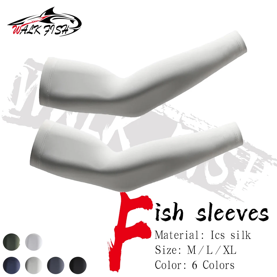 WALK FISH Mangas de Pesca UV50+ Ligeras Transpirables Elásticas