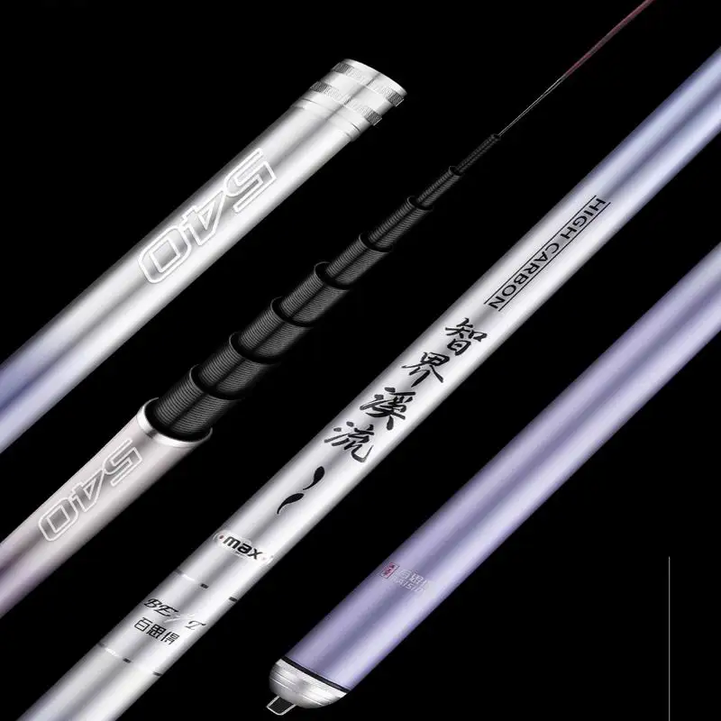 ZZ349A ZZ349 nueva versión 3,6 m 4,5 m 5,4 m 6,3 m 7,2 m 8,1 m portátil 68cm sección corta caña de pescar fibra de alto carbono 2 puntas punta 0,85mm - imagen 2