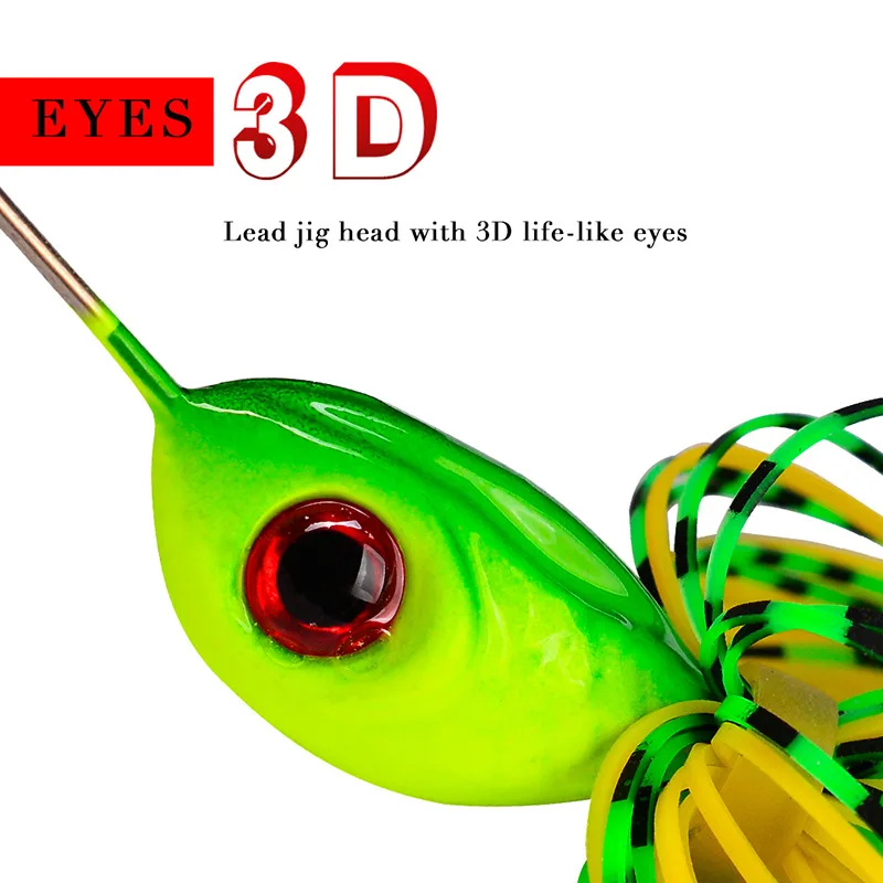 1 Uds cebo giratorio 10G 14G señuelo de Metal señuelo de pesca duro Spinner señuelo Spinnerbait Pike aparejos de pesca giratorios Wobbler pesca - imagen 2