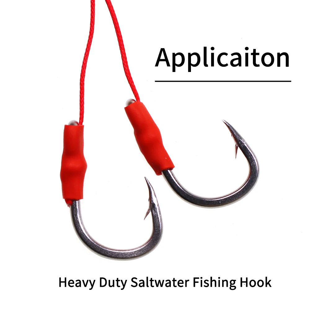 Lionriver-anzuelo grande de acero inoxidable, gancho de arrastre de calibre grueso, Pesca de Mar pesado, 4/0 - 10/0 - imagen 5