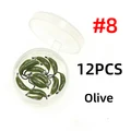 12pcs olive size 8