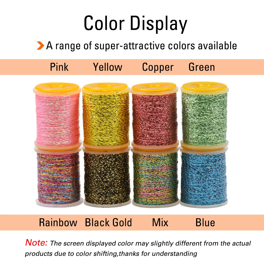 ICERIO 150D Material de atado de moscas con hilo microbrillant de múltiples hebras para cuerpos y nervaduras de ninfas, zumbadoras, moscas secas, perdigone - imagen 5