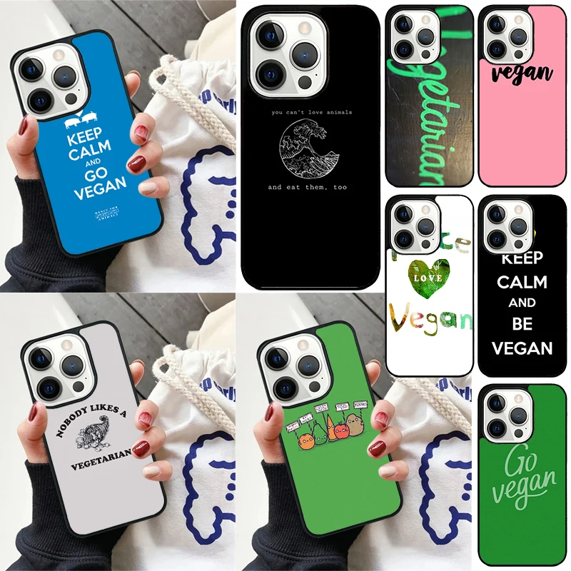 VEGAN FOOD ANIMAL LOVE - Funda iPhone vegana con diseño de animales