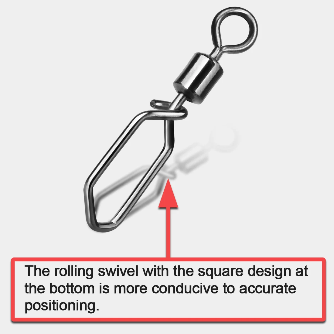 FishTrip 60 piezas giratorio de pesca giratorio con caja conjunto de conector de pesca de acero inoxidable aparejos terminales - imagen 5