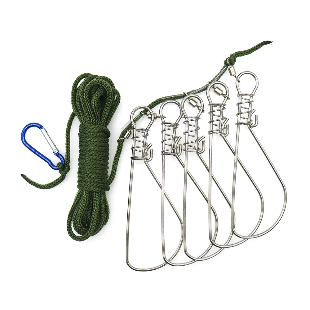Hebilla de bloqueo de pesca de acero inoxidable, cinturón de bloqueo de peces vivos, aparejos de pesca, accesorios - imagen 4