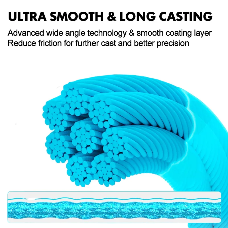 Línea de pesca trenzada VIKINGAR X8, trenza de 8 hebras, 100m, 200m, 500m, línea de PE Hongguang, multifilamento Ultra suave, línea de pesca japonesa - imagen 2