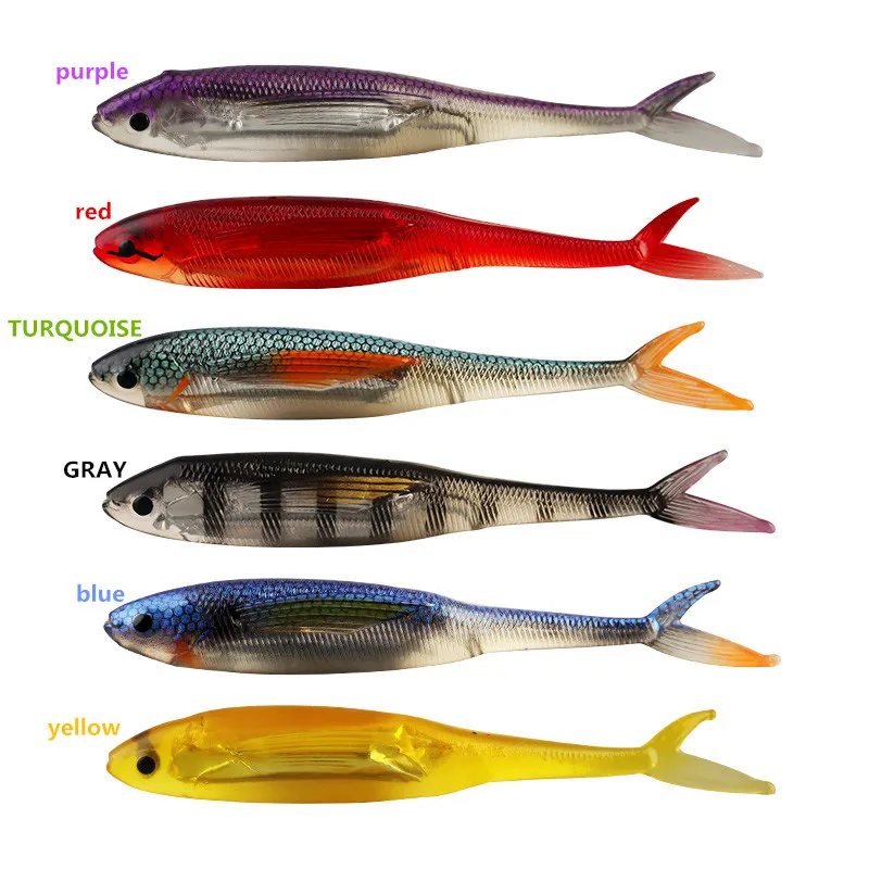 Cebo de pesca con cola de horquilla de 6 colores, subcebo de carretera de 12cm/9g, cebo de pesca de simulación, anzuelo de pesca de mar, accesorios, herramienta para exteriores - imagen 2