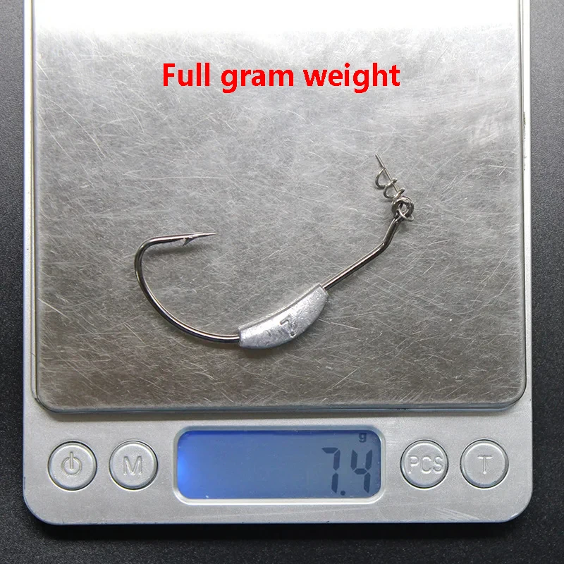 Lua-5 piezas ajustadas de Color desnudo con gancho de manivela de plomo, pasador de bloqueo de resorte ponderado con plomo, anzuelo de pescado, gancho de manivela - imagen 5