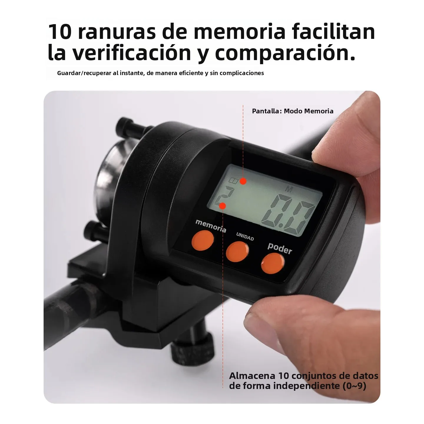 Contador de sedal de pesca con pantalla Digital de 999,9 M para niños, contador de sedal de pesca nocturna ABS, accesorios de pesca (baterías no incluidas) - imagen 3