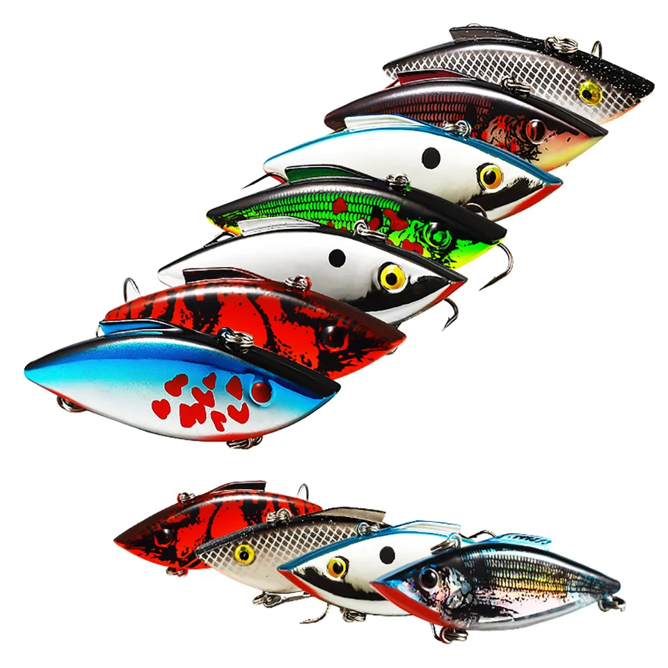 WALK FISH1PCS VIB señuelo de pesca cebo duro biónico anzuelo triple realista Artificial hundimiento Crankbait Bass Pike agua salada agua dulce - imagen 2